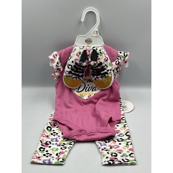 Mini DIVA Baby GIRL 3-6 MONTHS Outfit WITH SHOES TO MATCH BRAND NEW W/TAGS SEE - Picture 12 of 16